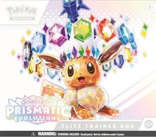 Pokémon trading card game box with a character surrounded by colorful gemstones on a white background.