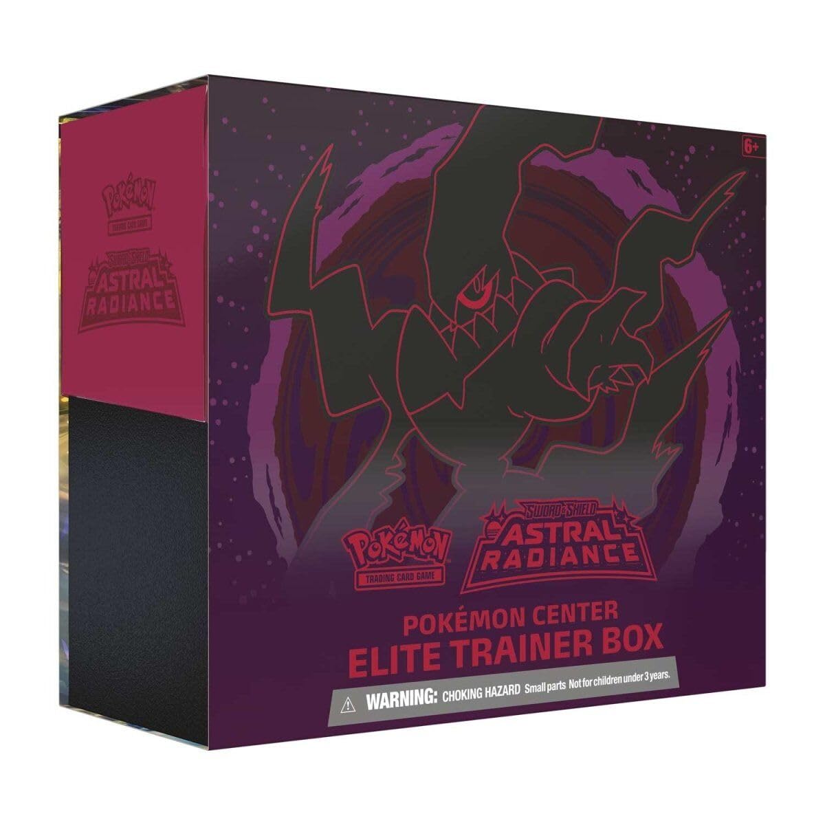Pokémon Center Elite Trainer Box for 'Astral Radiance' with a purple and black design.