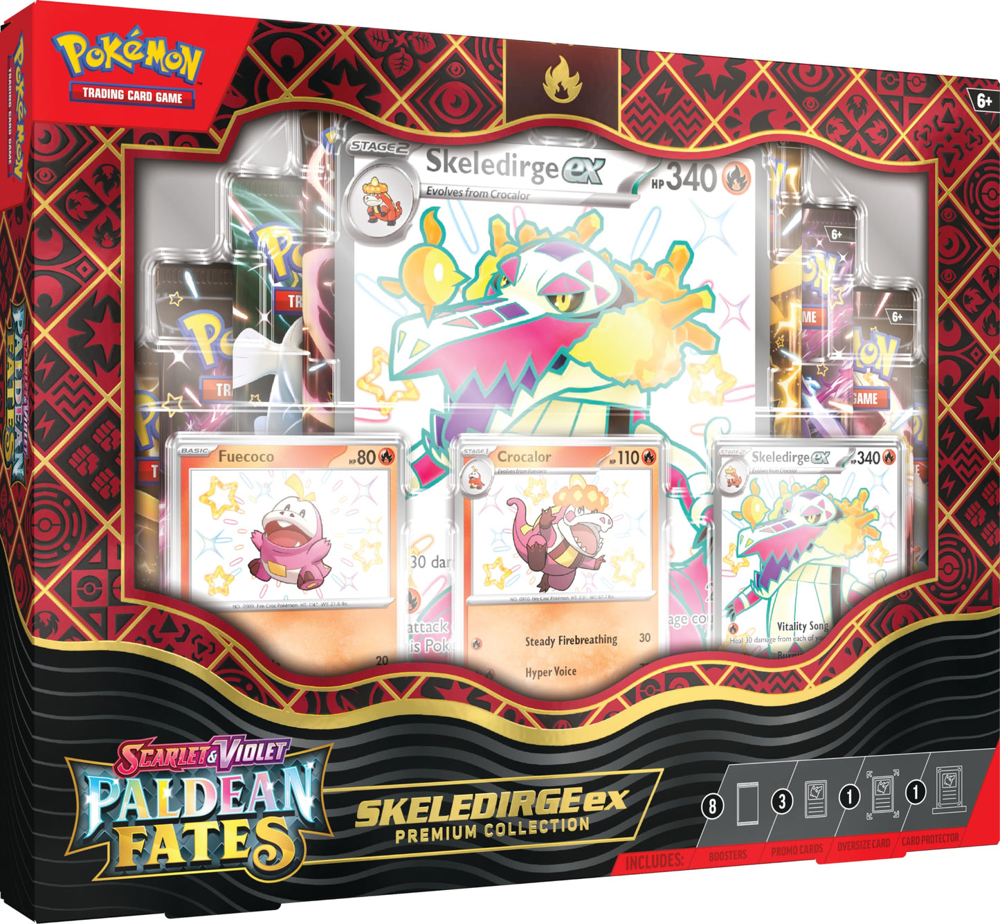 Pokemon Scarlet-Violet Paldean Fates Shiny Fuecoco-EX
