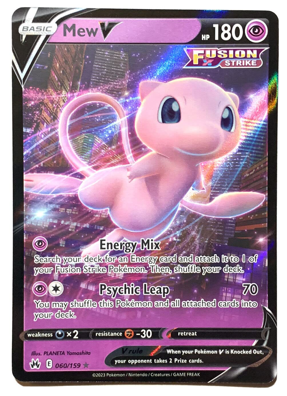 Pokemon Mew V 060/159 Crown Zenith Ultra Rare Card - Poké Deal Cove