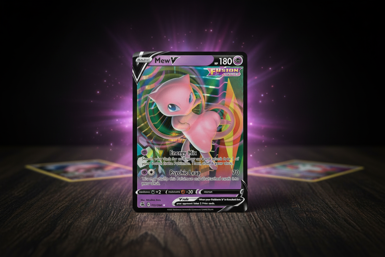 Mew V 113/264 Ultra Rare Sword & Shield Fusion Strike