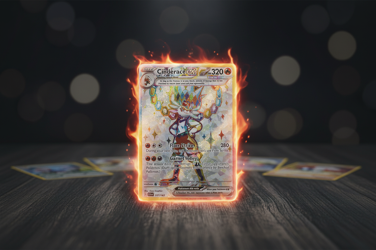 Pokémon Cinderace ex 157/142 Stellar Crown Full Art Foil Ultra Rare Card